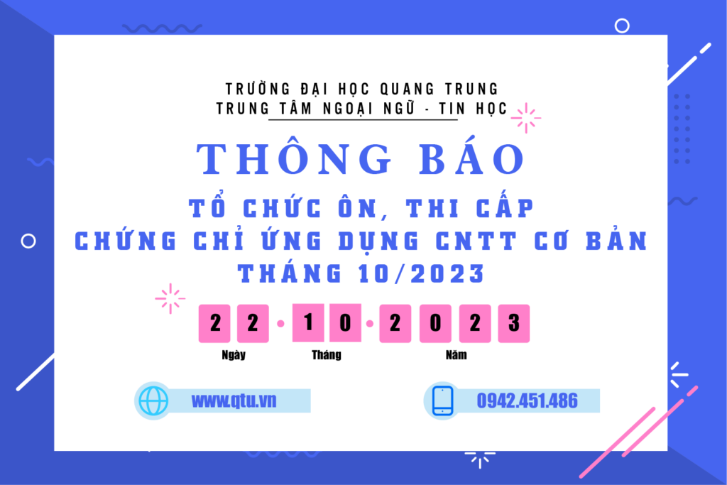 TB thi CC UDCNTT co ban 22.10.2023