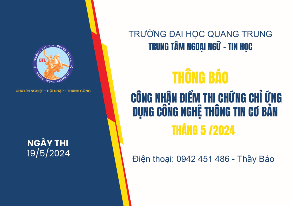 THONG BAO CONG NHAN DIEM THI 19.5.2024