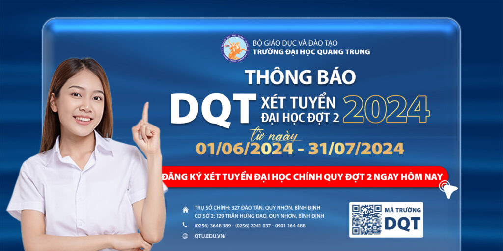 Tuyển sinh đợt 2, xét tuyển học bạ, Trường Đại học Quang Trung