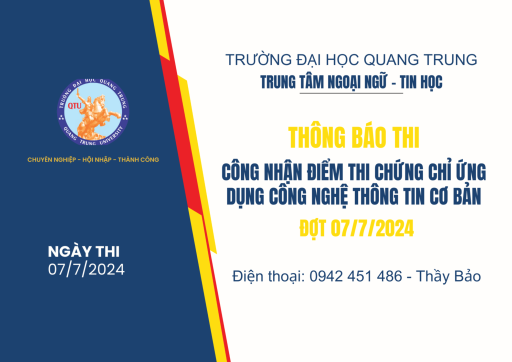 Cong nhan diem CC UDCNTT co ban 07.7.2024