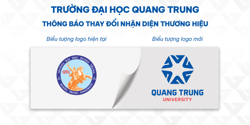 thay đổi logo, logo mới Trường Đại học Quang Trung