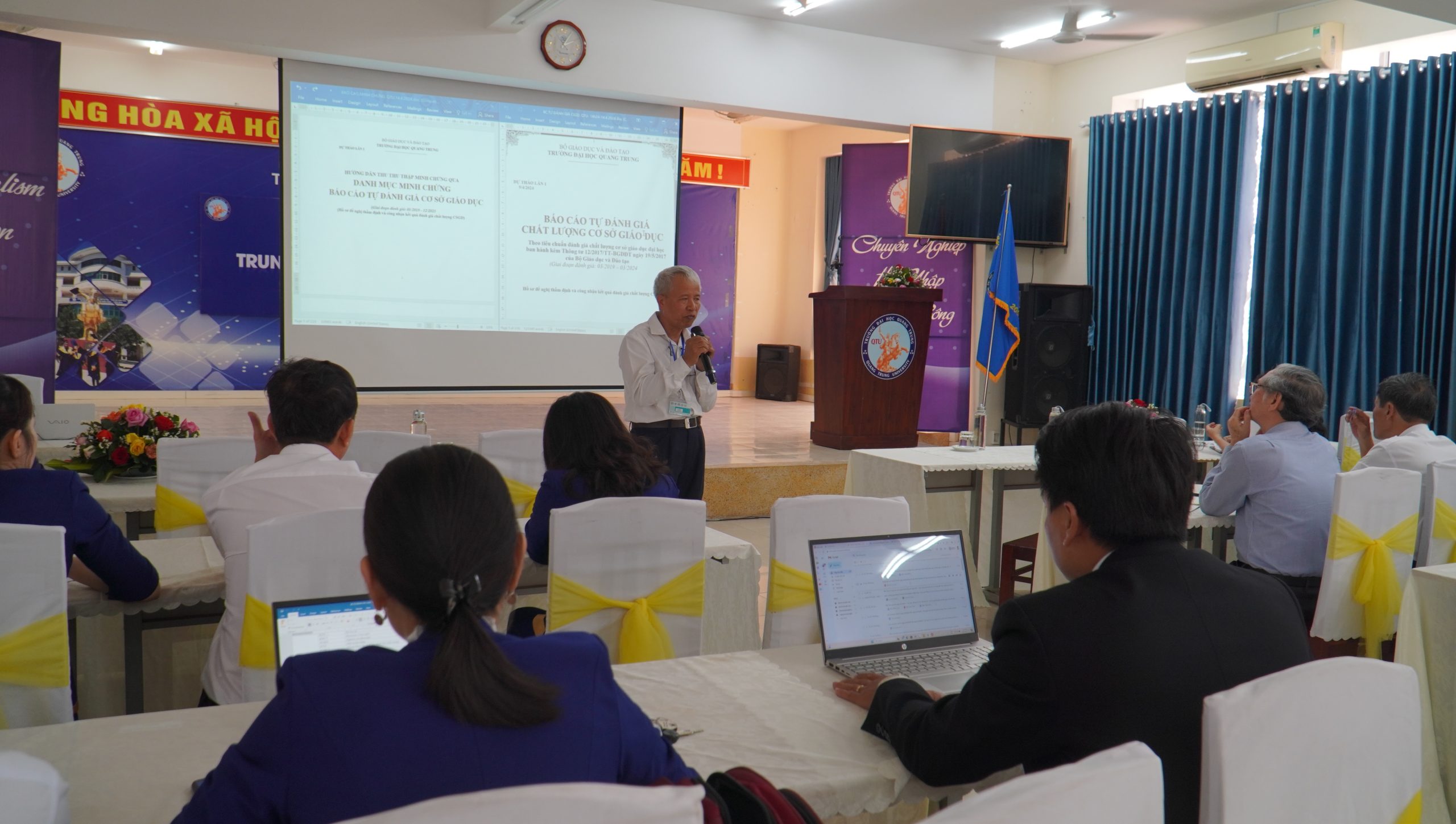 Trường Đại học Quang Trung sẵn sàng đón Đoàn đánh giá CSGD