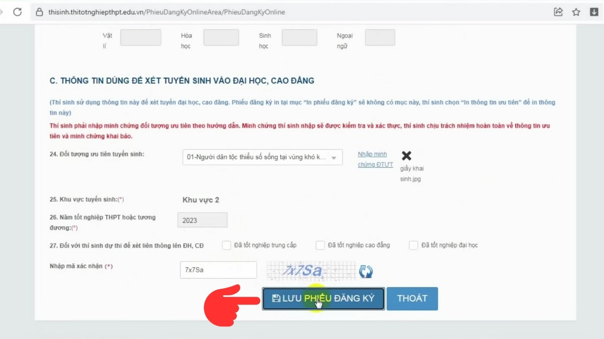 Huong Dan Dang Ky Du Thi Thpt Quoc Gia 12