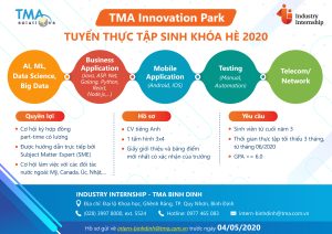 [tma Innovation Park] Tuyển Thực Tập Sinh Khoá Hè 2020