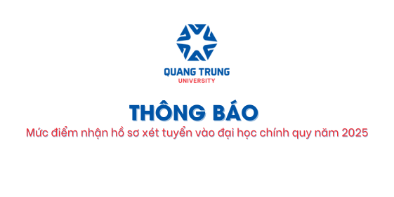 Thông báo mức điểm nhận hồ sơ xét tuyển vào đại học chính quy năm 2025