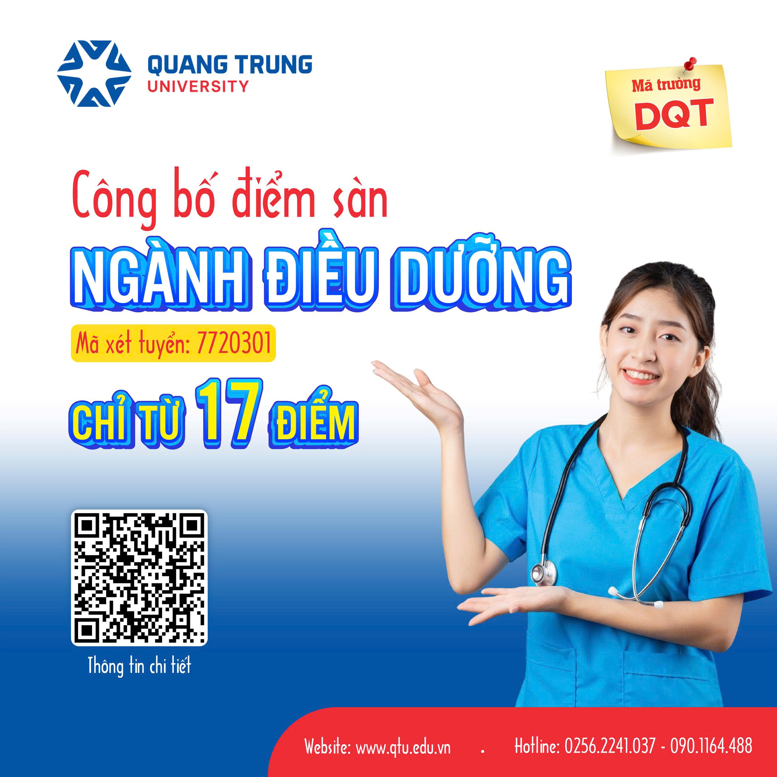 Điểm sàn xét tuyển ngành Điều dưỡng năm 2025: 17 điểm