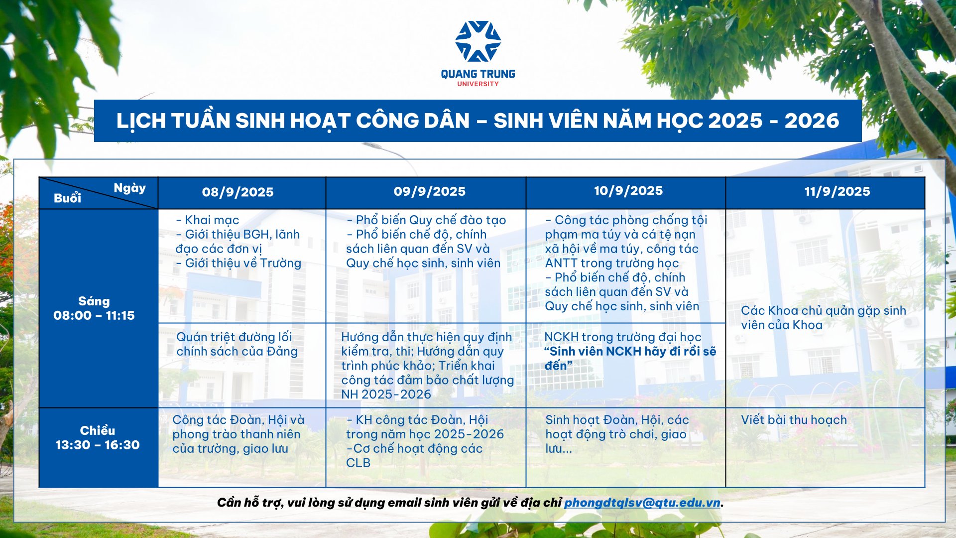 lịch tuần sinh hoạt công dân