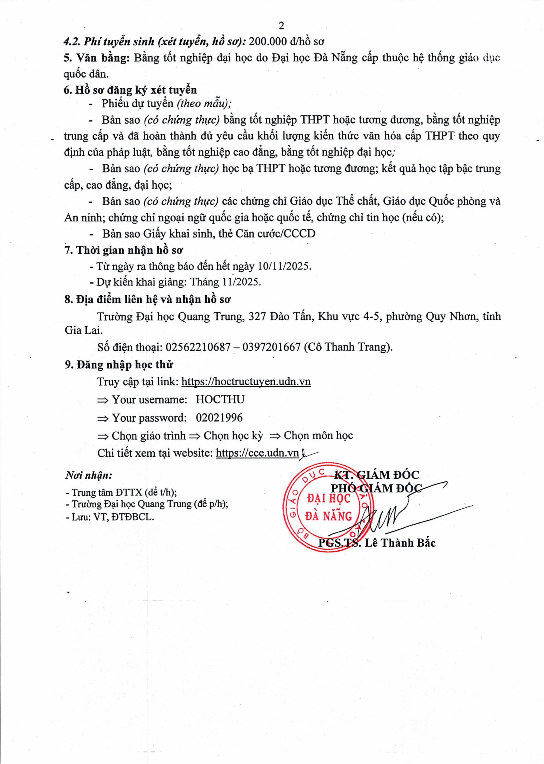 Thông báo tuyển sinh đại học hình thức đào tạo từ xa khóa 32.6/2025 tại tỉnh Gia Lai 2 Tbts 32.6 Bdi H├¼nh ß║únh 1